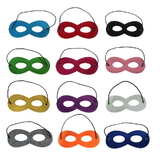 TOPTIE 10 Pack Felt Eye Mask, Kids Party Mask Halloween Dress-Up Superhero Cosplay Costumes with Bungee for Children & Adults