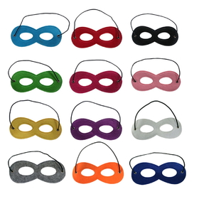 TOPTIE 10 Pack Felt Eye Mask, Kids Party Mask Halloween Dress-Up Superhero Cosplay Costumes with Bungee for Children & Adults