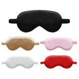 TOPTIE Silk Sleep Mask Blindfold Travel Nap Eye Cover Light Double-Side Smooth Rest Eyeshade, 8 1/4