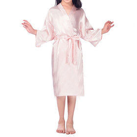 TOPTIE Grils Silky Robe,Kids Satin Silk Bathrobe Pajama with Belt,Nightgown Sleepwear  Kimono for Girls