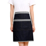 TOPTIE Denim Apron for Kitchen Cooking Baking Restaurant Nail Salon Unisex Adjustable Waist Apron