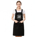 TOPTIE Customized Cross-Back Apron Solid Color Sleeveless Workwear for Salon Bakery Tea Shop Gardening Unisex