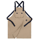 TOPTIE Adjustable Multi Pocket Apron Sleeveless Work Dress Cross Back Split Skirt for Women and Men