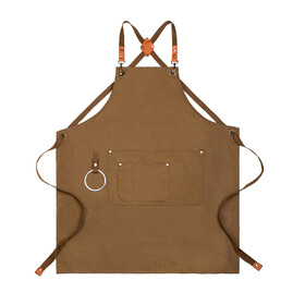TOPTIE Canvas Apron Sleeveless Modern Simple Style Waterproof Stain Resistant Adjustable Design For Cooking Cafe Restaurant Art Salon