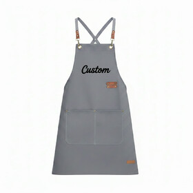 TOPTIE Custom Bib Canvas Apron for Kitchen Restaurant Cafe Adjustable Adult Size