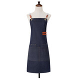 TOPTIE Striped Polyester Unisex Apron Sleeveless Adjustable Neck Kitchen Cafe Nail Salon Server Workwear