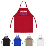 TOPTIE Custom Print Waterproof Bib Apron for Kitchen Cooking BBQ Food Service with Adjustable Strap and 3 Pockets
