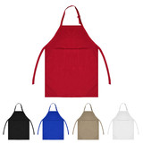 TOPTIE 3 Pockets Unisex Adjustable Polyester/Cotton Bib Apron for Kitchen Crafting BBQ Drawing, 25