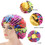 TOPTIE Satin Lined Hair-Dyeing Bonnet Banded Adjustable Sleep Hat African Bathroom Hat Ladies Turban