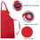TOPTIE Kids Aprons with Pocket & Adjustable Strap, Child Chef Bib Apron for Kitchen Cooking Baking Painting