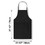 TOPTIE Chef Bib Apron with Two Pockets Polyester Cotton for Kitchen Restaurant, 23.5"W x 27.5"L
