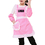 Custom Girls Pink Dot Lovely Apron with Pocket, Double-Layer Waterproof Apron, Kids Apron