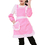 Blank Girls Pink Dot Lovely Apron with Pocket, Double-Layer Waterproof Apron, Kids Apron