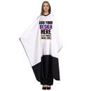 Custom Two-tone Cape Adult Enlarged Hairdressing Cape with Adjustable Clasp Closure, 65