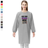 Custom Women's Long Sleeved Waterproof Apron Smock with One Front Pocket, Clothing Preventer