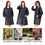 TOPTIE Black Salon Smock Baber Work Clothes Hairdressing Cape Hair Stylist Barber Jacket Pet Grooming Smock