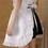 TOPTIE Custom Embroidery Cute Lovely Retro Ruffled Apron for Women Waterproof Cross Back Waitress Maid Chef Pinafore