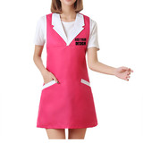 TOPTIE Custom Print Women Suit Neck Vest Apron Nursing Dress Waitress Workwear for Hair/Nail Beauty Salon Hotel