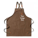 TOPTIE Custom Embroidery Canvas Adjustable Woodworking Tool Apron for Chef Blacksmiths Gardeners Mechanics BBQ