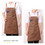 TOPTIE Custom Woodworking Canvas Apron Unisex Working Apron Chef Cross-Back Apron with Adjustable Straps and Large Pockets