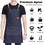 TOPTIE Denim Cross Back Adjustable Bib Apron with Pockets for Kitchen Cooking Baking BBQ, 26.3" W x 29.5" H