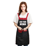 TOPTIE Custom Print Colorful Bib Aprons with 2 Front Pockets for Kitchen Cooking Painting Restaurant Baking Florist Cafe
