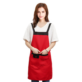 TOPTIE Colorful Bib Aprons with 2 Front Pockets for Kitchen Cooking Painting Restaurant Baking Florist Cafe
