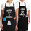 TOPTIE Custom Black Adjustable Bib Apron, Water Oil Stain Resistant Apron for Men Women, for Kitchen Cooking Working BBQ