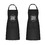 TOPTIE Custom Print Adjustable Bib Apron, Water Oil Resistant Apron for Men Women for Kitchen Cooking Working BBQ, 2 Pack