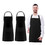 TOPTIE Adjustable Bib Apron, Water Oil Stain Resistant Apron for Men Women for Kitchen Cooking Working BBQ, 2 Pack
