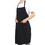 TOPTIE Custom Black Cotton Canvas Waterproof Apron for Kitchen Cooking BBQ Food Service with Adjustable Strap and Large Pockets