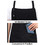 TOPTIE Black Cotton Canvas Waterproof Apron for Kitchen Cooking BBQ Food Service with Adjustable Strap and Large Pockets