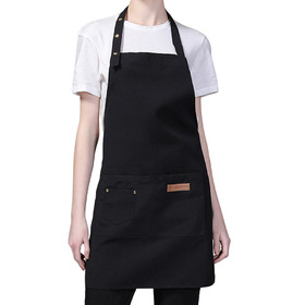 TOPTIE Canvas Chef Apron Waterproof for Kitchen Housework Hairdressing with Adjustable Strap and Large Pockets