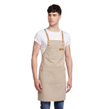 TOPTIE Cotton Canvas Waiter/Waitress Apron with Pockets for Restaurant Cafe Hotel Shops Gardening Crafting