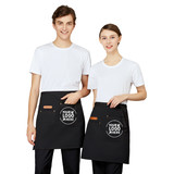 TOPTIE Custom Print Unisex Half Chef Apron Waist Bistro Apron with Pockets for Restaurant Cafe Hotel, 24.5 