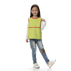 TOPTIE Kids Art Apron Children Smock Sleeveless Velcro Vest with Two Front Pockets for Boys Girls Painting