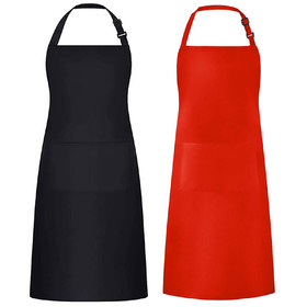 TOPTIE Adjustable Bib Chef Apron with 2 Pockets for Women Men Chef Cooking Kitchen Painting, 27 1/2"W x 29 1/2"L