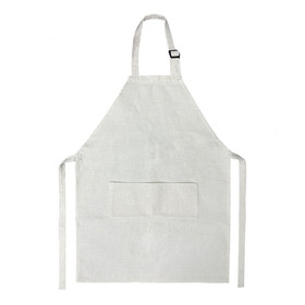 TOPTIE Sublimation Blank Linen Stain Repellent Apron with Adjustable Neck Strap and Pockets