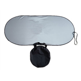 Blank Light Reflective Windshield Shade with Carry Case, 190T Polyester, 23 1/2" H x 52 1/2" W