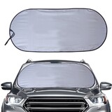 Muka Blank Light Reflective Windshield Shade with Carry Case, 190T Polyester, 24