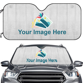 Muka Personalized Car Front Windshield Sun Shade, 55" x 28", Full-Color Imprint