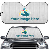 Muka Personalized Car Front Windshield Sun Visor, 55''x 27.5'', Full-Color Imprint