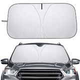 Muka Car Front Window Sun Shield with Storage Pouch, 55''x 27.5''