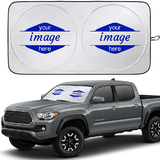 Custom Dual Circle Car Sun Shade, 59'' x 27.5'', Full-Color Imprint