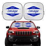 Custom 2-Piece Auto Sun shade, 28'' x 24.8'', Full-Color Imprint, Price/Pair
