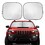 Muka Car Front Windshield 2-Piece Auto Sun shade, 28" x 25", Price/Pair
