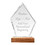 Muka Engraved Trophy Custom Crystal Apex Award with Walnut Base, 9.25"H x 5.71"W x 0.59"D, Sand Jet Engraving, Price/piece
