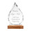 Muka Engraved Trophy Custom Crystal Diamond Award with Walnut Base, 8.86"H x 5.71"W x 0.59"D, Sand Jet Engraving, Price/piece