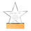 Muka Engraved Trophy Custom Crystal Star Award with Beech Base, 8.46"H x 7.87"W x 0.79"D, Sand Jet Engraving, Price/piece