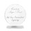 Muka Engraved Trophy Custom Crystal Circle Award with Clear Base, 4.72"H x 3.94" W, Sand Jet Engraving, Price/Piece